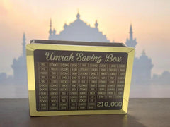 Wooden Umrah Saving Box - Your Halal Savings Journey
